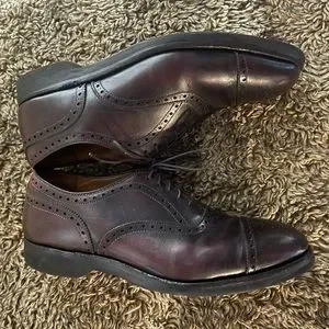 ALDEN Medallion Tip Bal Burgundy Calfskin Oxford Brogue Shoes #908 Size 9 s-l400.jpg main image 4
